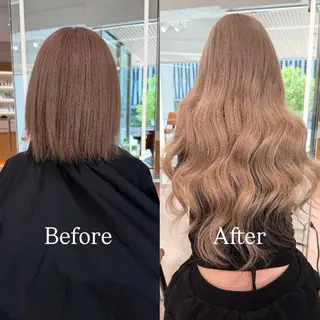 ロング カラー シールエクステ特化 ハイトーン、NANAのヘアスタイル