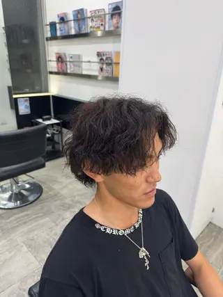 パーマ メンズ メンズヘア カット、パーマ特化のヘアスタイル