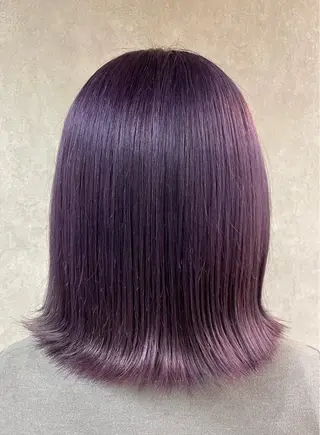 ミディアム カラー 💜Rebre** Mayu💜のヘアスタイル