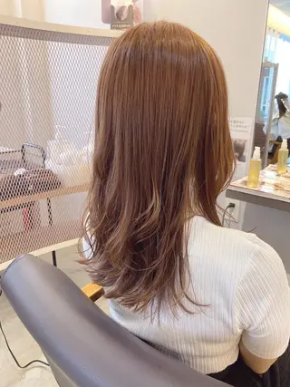セミロング 顔周りデザイン/ ママ美容師/濱ほのかのヘアスタイル