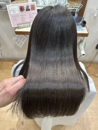 ロング カラー 縮毛矯正/ワンカラー モデル募集🫧田村のヘアスタイル