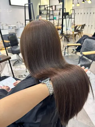カラー パーマ センターパート/カラ ーメッシュ📍ﾕﾘのヘアスタイル