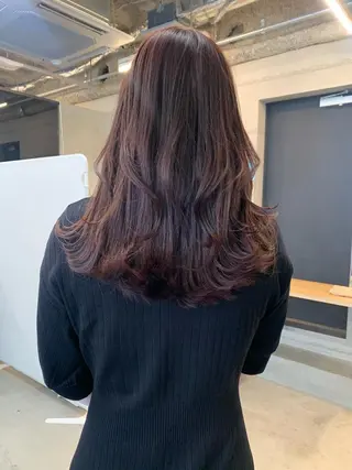 セミロング カラー 透明感カラー✂︎ /縮毛矯正/YUKAのヘアスタイル