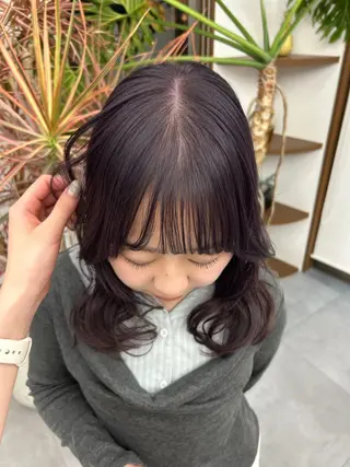 ミディアム カラー 田村 雪華のヘアスタイル
