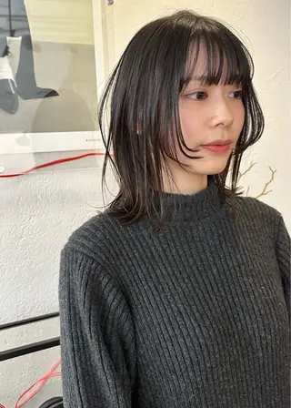 ミディアム イノウエタケノリ /カット/パーマのヘアスタイル