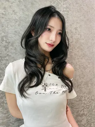 ロング カラー 縮毛矯正ブリーチなし 🍒❤ゆうきのヘアスタイル