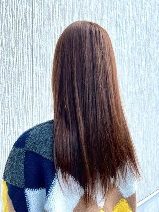 セミロング カラー cyan Amiのヘアスタイル