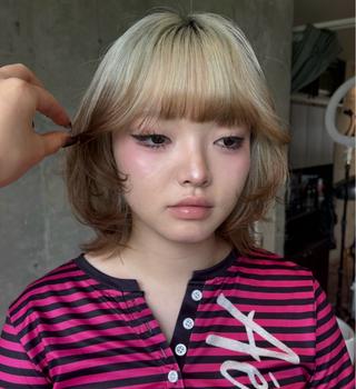 ショート Cocona 🦤 /ブリーチ/デザインのヘアスタイル