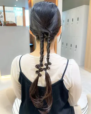 ロング ヘアアレンジ 安永 来未のヘアスタイル