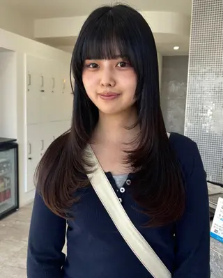 ロング 大人可愛い/韓国 レイヤー🎀まおのヘアスタイル