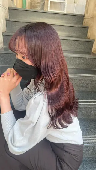セミロング カラー 韓国系レイヤー特化 hiroのヘアスタイル