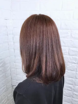 ミディアム カラー 髪質改善縮毛矯正 美容師✂️山崎竜二のヘアスタイル