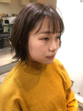 ミディアム カラー ❏アンニュイパーマ 川原畑 拓也❏のヘアスタイル