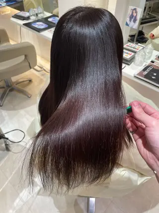 ロング 髪質改善・縮毛矯正 濱　泰賀のヘアスタイル