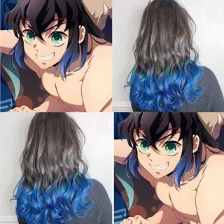 ロング 🩷アニメカラー🩵 mihoのヘアスタイル