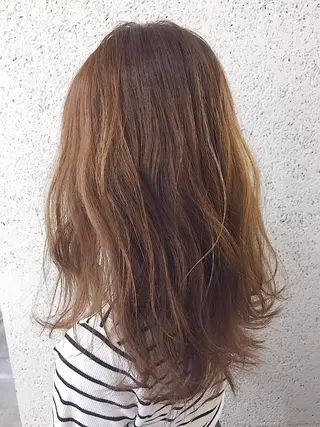 セミロング カラー パーマ ヘアアレンジ ✨ハイクオリティ✨ 山本香也のヘアスタイル
