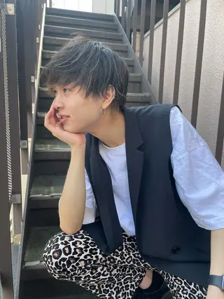 カラー パーマ メンズ ✨ミニモ指名奈良1位 ✨濱崎のヘアスタイル
