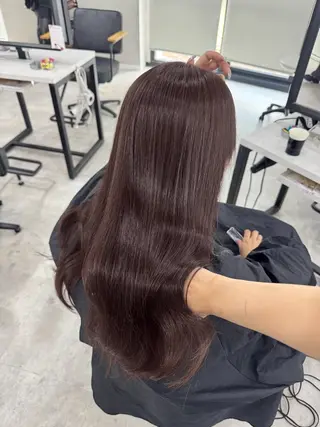 ロング カラー 赤み無し柔らかカラー 【梅田】madokaのヘアスタイル