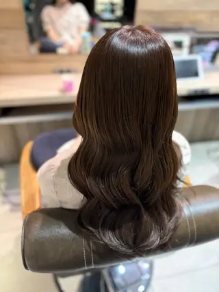 ロング 峯崎響乃 ツヤ髪透明感カラーのヘアスタイル