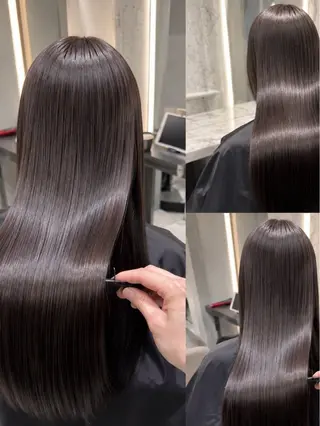 ロング カラー 💖透明感カラー縮毛 レイヤー/大宮/虎白のヘアスタイル