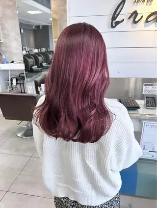 ミディアム レイヤー/艶髪カラー 森本くるみのヘアスタイル