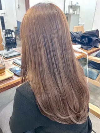 ロング 🫧透明感カラー/ 髪質改善/縮毛/🫧のヘアスタイル