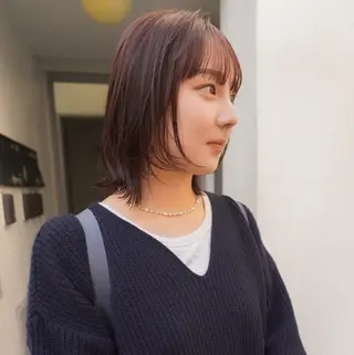 ミディアム カラー ヘアアレンジ 前田 陽南子のヘアスタイル
