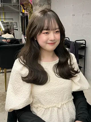 セミロング 盛れる透けカラー🎀 似合わせ/uiのヘアスタイル