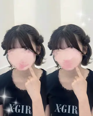 ヘアアレンジ 🎀ちゃんりお🎀 /ブリーチなしカラーのヘアスタイル