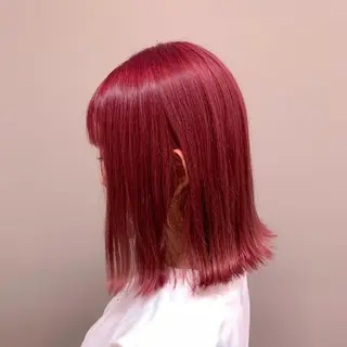 ミディアム カラー 🤍💕ブリーチカラ ーAyaka💕🤍のヘアスタイル