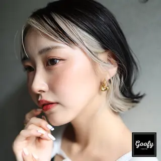 ショート カラー アンブレラカラー💫 フェイスフレーミングのヘアスタイル