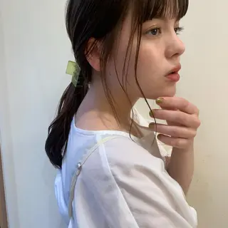 セミロング カラー ブリーチなしWカラー ／レイヤー🎀マリノのヘアスタイル