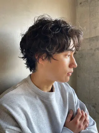 パーマ メンズ とば みゆうのヘアスタイル