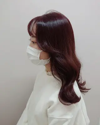 セミロング カラー ヘアアレンジ 南 ちひろのヘアスタイル