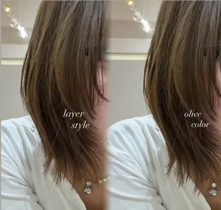 ミディアム カラーモデル募集中 .꒰ঌ虹奈໒꒱のヘアスタイル