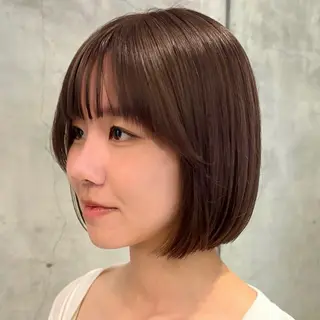ショート カラー 顔まわり🥨レイヤー /透明感/水口舞奈のヘアスタイル