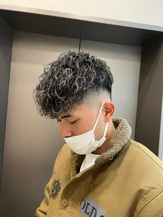ショート カラー パーマ 渋谷 【メンズ特化】ナゴムのヘアスタイル