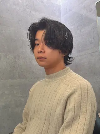 ミディアム メンズ NOVA天王寺 武元 裕聖のヘアスタイル