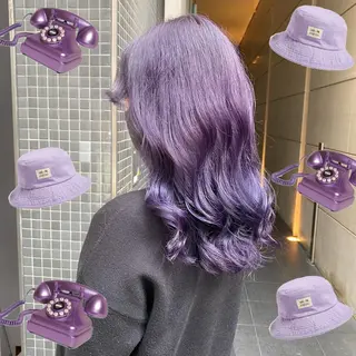セミロング カラー 色落ちまで可愛い🧚 心斎橋hikaruのヘアスタイル