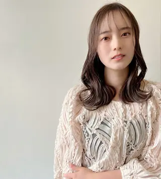 セミロング 上原 隼のヘアスタイル