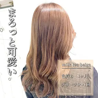 ショート カラー パーマ ヘアアレンジ マツエク・マツパ 韓国風ベージュ🤎 赤みなし🌿横浜🤎のヘアスタイル
