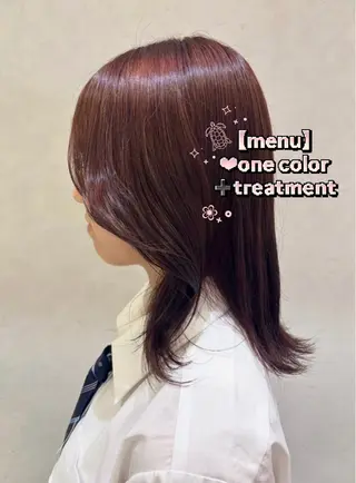 セミロング カラー 艶カラー/アレンジ 🌺URUHA🌺のヘアスタイル