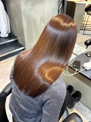 ロング 中山 璃胡のヘアスタイル