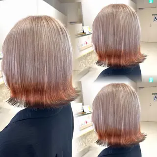 ショート カラー 暖色/ブリーチカラー 🎀 M i k uのヘアスタイル