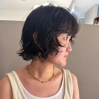 ショート パーマ パーマ/透明感カラー 元町🌱takutoのヘアスタイル