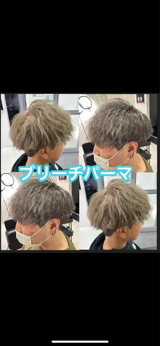 ショート カラー パーマ ヘアアレンジ メンズ 🔥メンズパーマ 特化 渡辺一翔のヘアスタイル