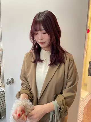 セミロング カラー レイヤーカット🎀 kanaのヘアスタイル