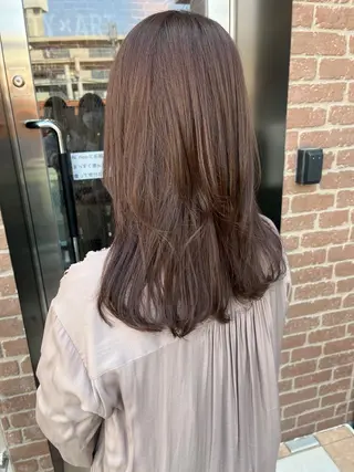 ミディアム カラー パーマ ヘアアレンジ メンズ キッズ ネイル マツエク・マツパ アイブロウ 久木原 ゆりのヘアスタイル