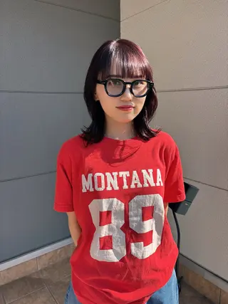 ミディアム カラー 安藤楓華 fuka andoのヘアスタイル