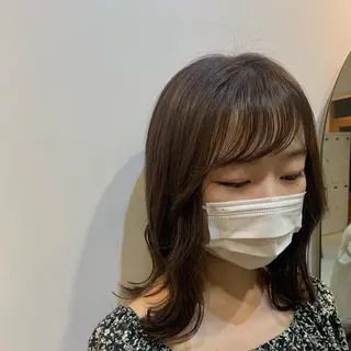 ミディアム カラー ヘアアレンジ REONA🪽✨薬院 レイヤーカット🫧のヘアスタイル